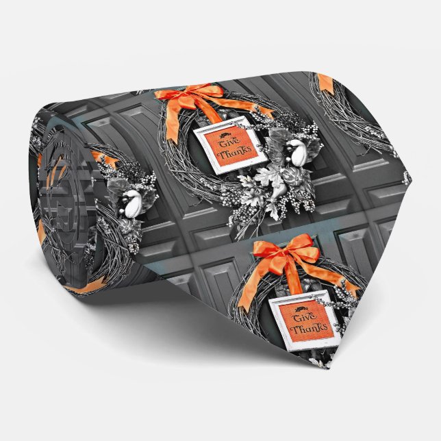 Give Thanks Wreath Tie (Rolled)