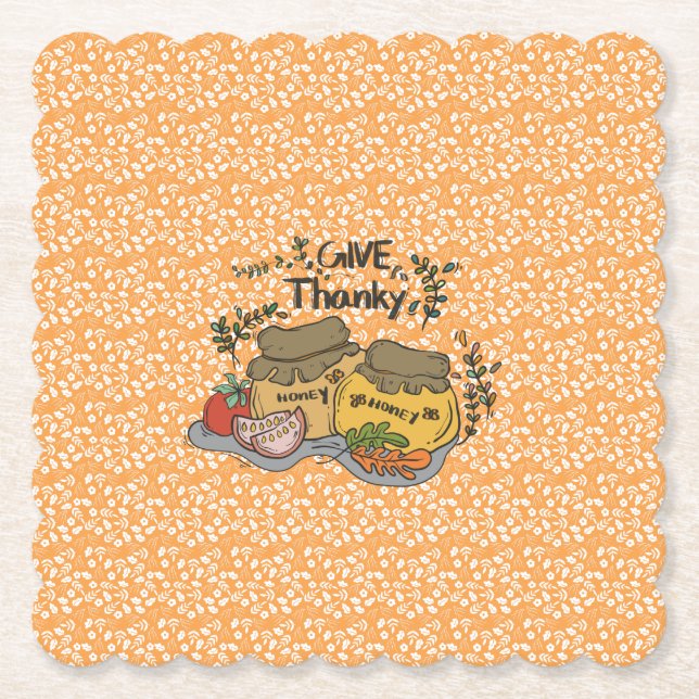 Give Thanky Paper Coaster (Front)