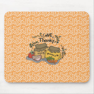 "Give Thanky'" Turkey and Harvest Mouse Pad