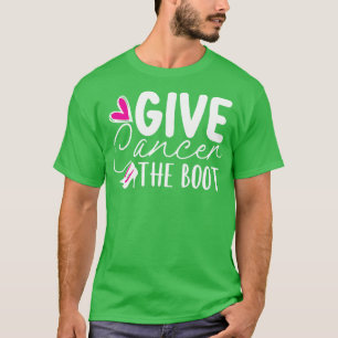 Give The Boot Warrior Boot Pink Ribbon Women T-Shirt