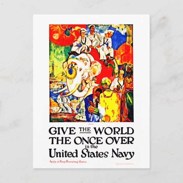 Give The World The Once Over Postcard (Front)