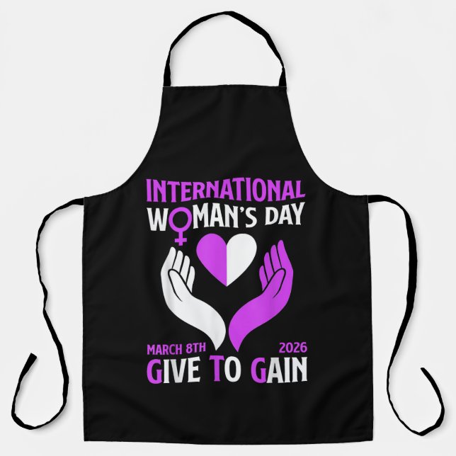 Give to Gain Happy Women's Day Apron (Front)