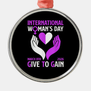 Give to Gain Happy Women's Day Metal Tree Decoration