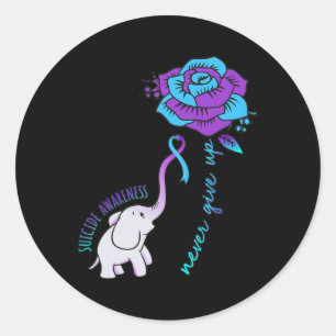 Give Up Happy Suicide Awareness Support Graphic Classic Round Sticker