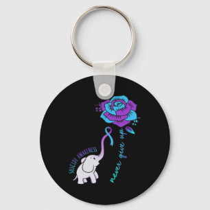 Give Up Happy Suicide Awareness Support Graphic  Key Ring