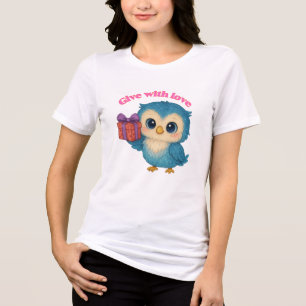Give with Love – Heartfelt Message T-Shirt Tri-Blend Shirt