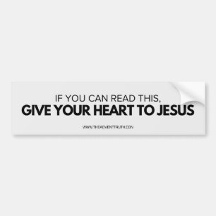 Give your heart to Jesus bumper sticker