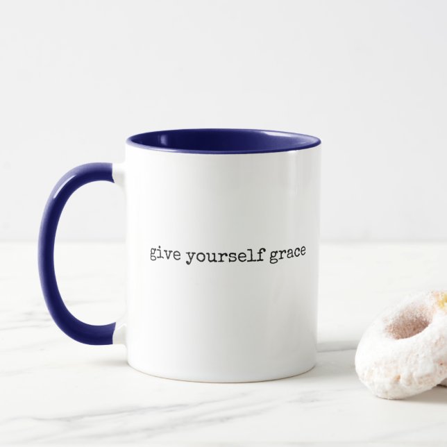 Give Yourself Grace, Coffee Mug (With Donut)