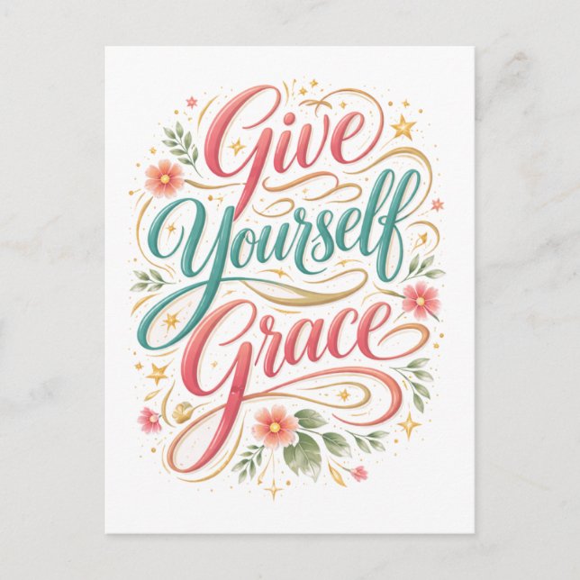 "Give Yourself Grace" Postcard (Front)