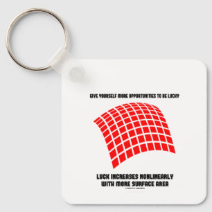 Give Yourself Opportunities Luck Surface Area Math Key Ring