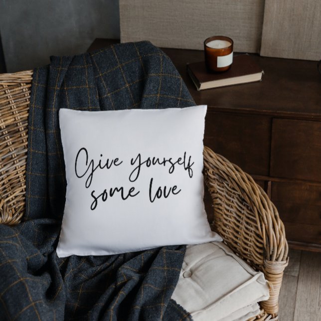 Give Yourself Some Love Throw Pillow (Creator Uploaded)