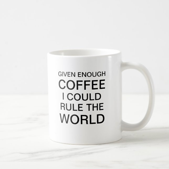 Given enough coffee I could rule the world Mug (Right)