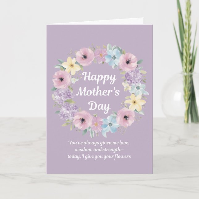 Giving Flowers Mother's Day Card (Front)