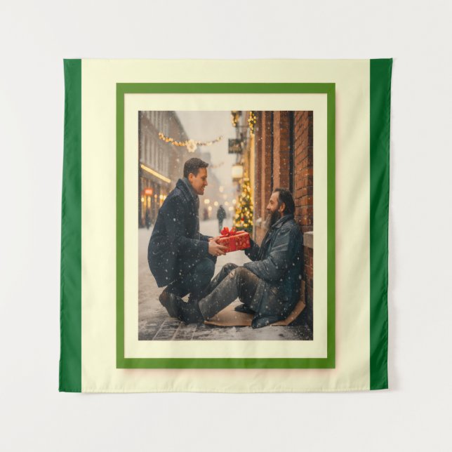 GIVING IS LOVING CHRISTMAS MESSAGE TAPESTRY (Front)