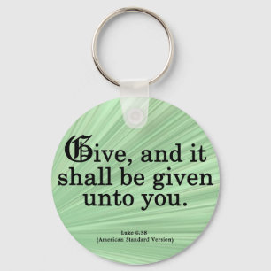 Giving Luke 6-38 Key Ring