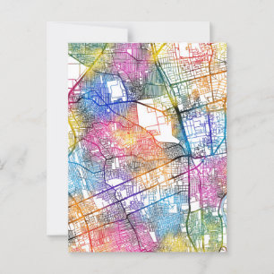 Giza Egypt City Map Postcard