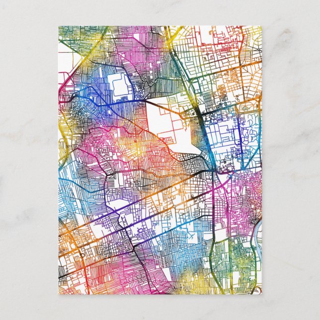 Giza Egypt City Map Postcard (Front)