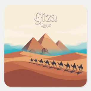 Giza Plateau Egypt Square Sticker