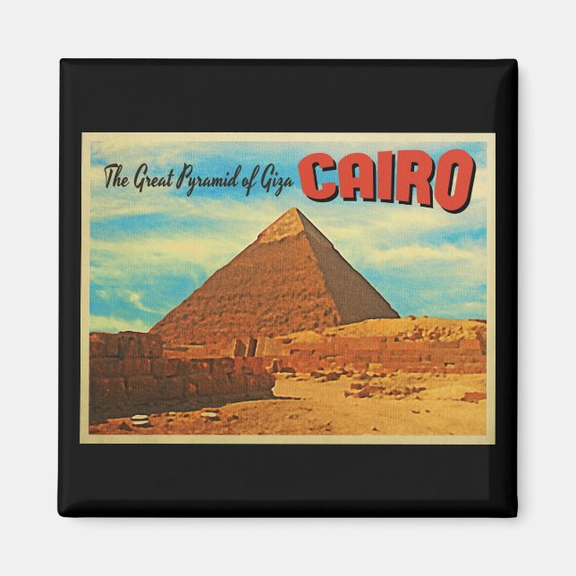 Giza Pyramid Cairo Egypt Magnet (Front)