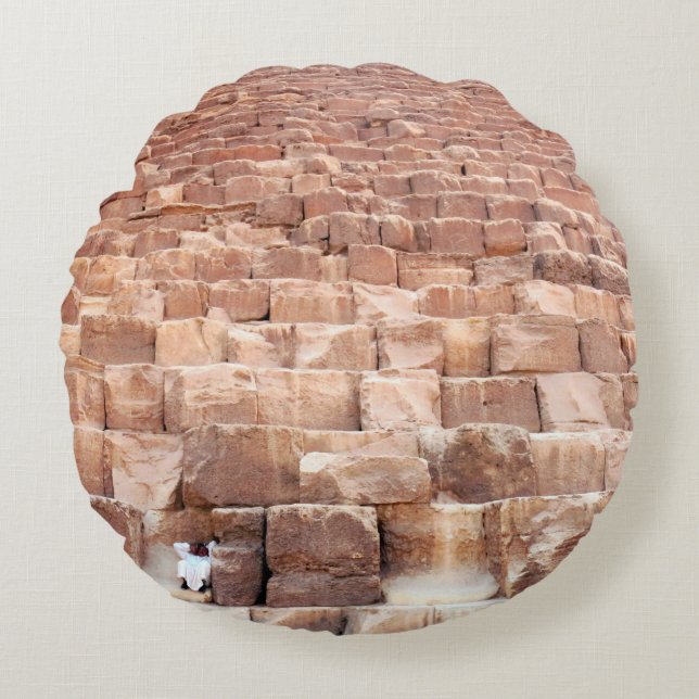  Giza pyramid complex. Also called the Giza Necrop Round Cushion (Front)
