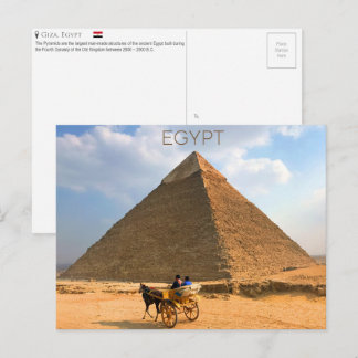 Giza Pyramids, Egypt Postcard