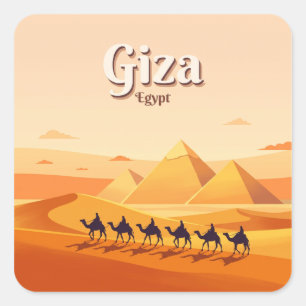 Giza Pyramids Egypt Square Sticker