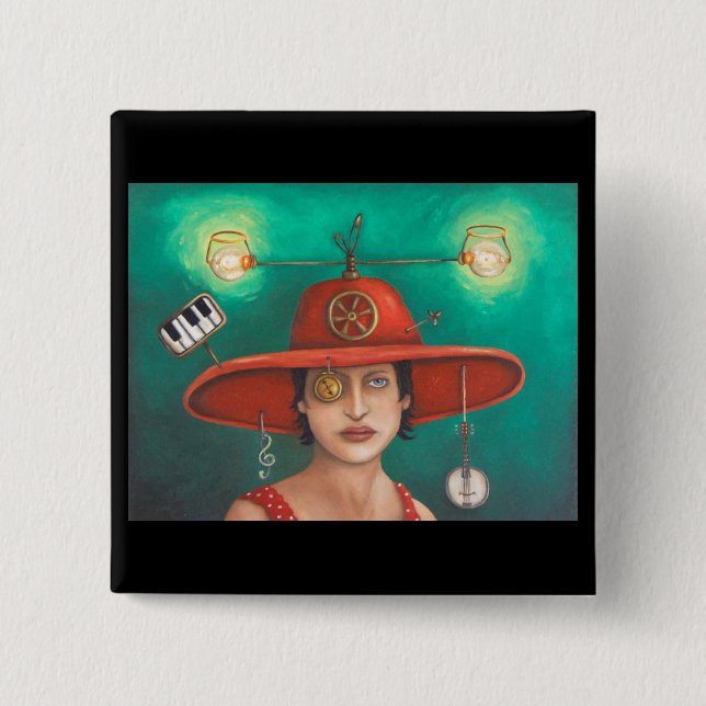 Gizmo 7 15 cm square badge (Front)