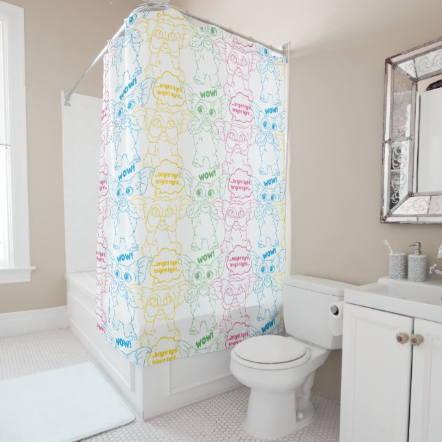 Gizmo | Bright Light! Bright Light! Shower Curtain (In Situ)