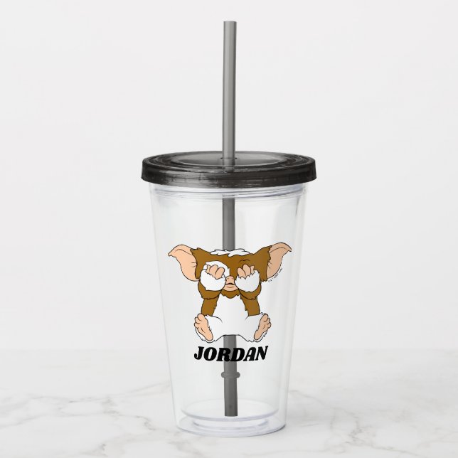 Gizmo | Cute Comic | Add Your Name Acrylic Tumbler (Front)