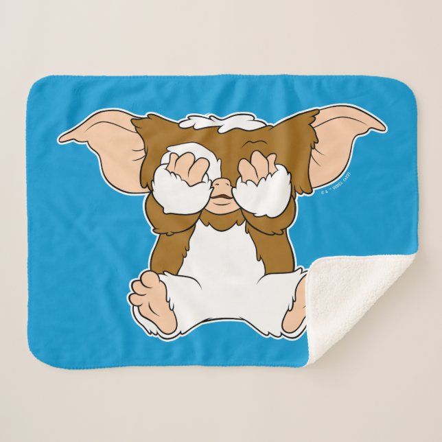 Gizmo | Cute Comic Character Sherpa Blanket (Front (Horizontal))