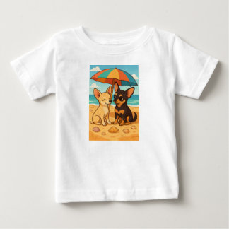 Gizmo in Love – Beach Day with His Sweetheart Baby T-Shirt