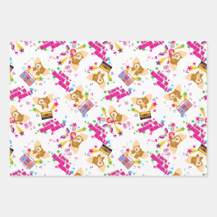 Gizmo   Let's Rock 'n Roll Pattern Wrapping Paper Sheet