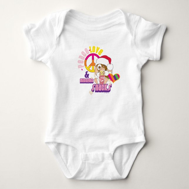 Gizmo | Peace Love & Midnight Snacks Baby Bodysuit (Front)