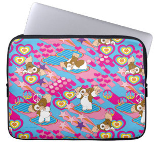 Gizmo Pink Peace & Love Pattern Laptop Sleeve