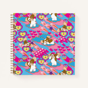 Gizmo Pink Peace & Love Pattern Notebook