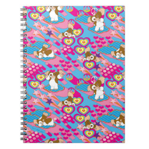 Gizmo Pink Peace & Love Pattern Notebook