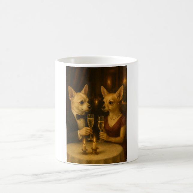 Gizmo’s Romantic Dinner – Champagne & Love Coffee Mug (Center)