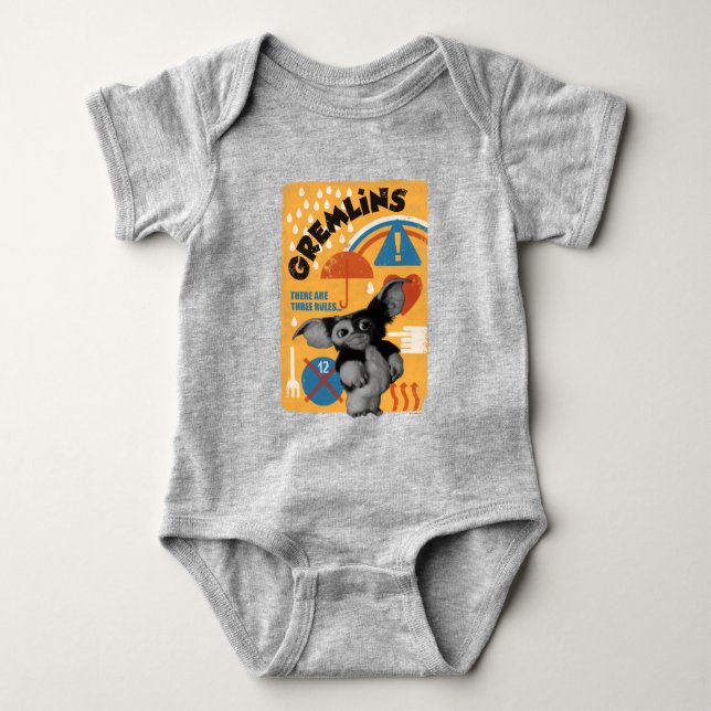Gizmo | There Are Three Rules Baby Bodysuit (Front)