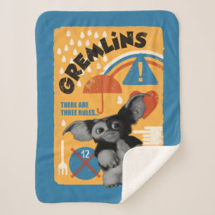 Gizmo   There Are Three Rules Sherpa Blanket