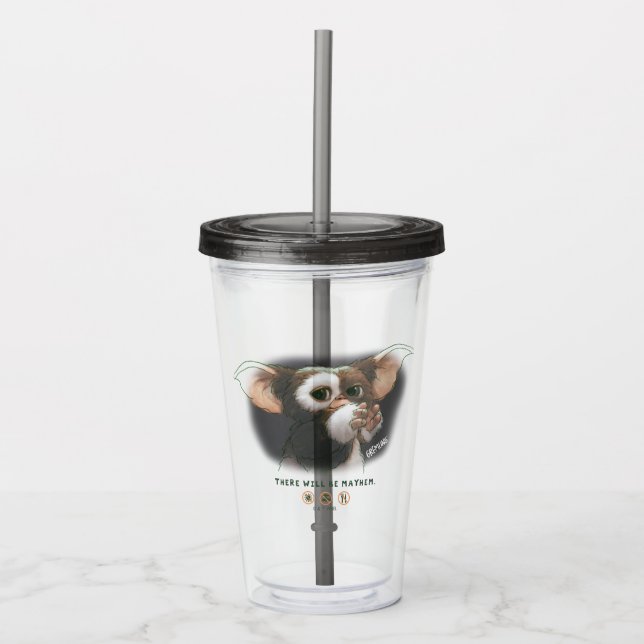 Gizmo There Will Be Mayhem Acrylic Tumbler (Front)