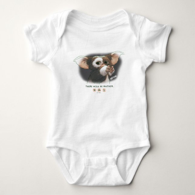 Gizmo There Will Be Mayhem Baby Bodysuit (Front)