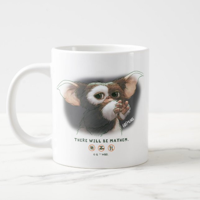 Gizmo There Will Be Mayhem Large Coffee Mug (Left)