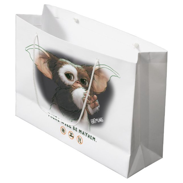 Gizmo There Will Be Mayhem Large Gift Bag (Front Angled)