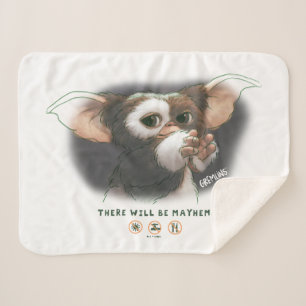 Gizmo There Will Be Mayhem Sherpa Blanket