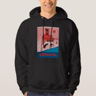 Gjirokastra Albania City Skyline Silhouette Outlin Hoodie