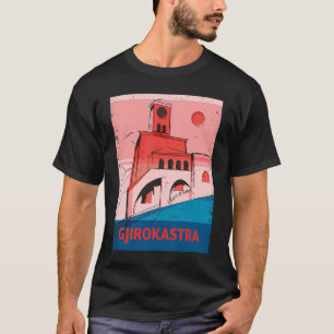 Gjirokastra Albania City Skyline Silhouette Outlin T-Shirt