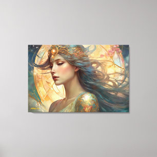 GK_24004, Art Nouveau Style Canvas Print