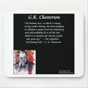 GK Chesterton & Opening Book Line Mouse Pad