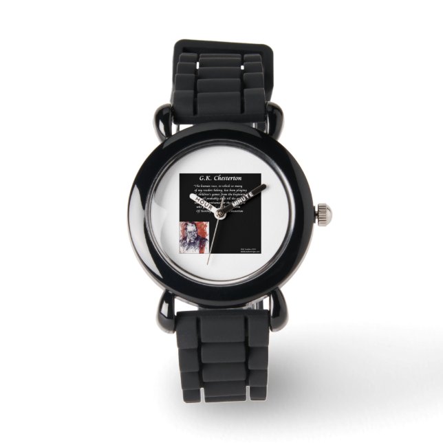 GK Chesterton & Opening Line Of NapoleonBook Watch (Front)