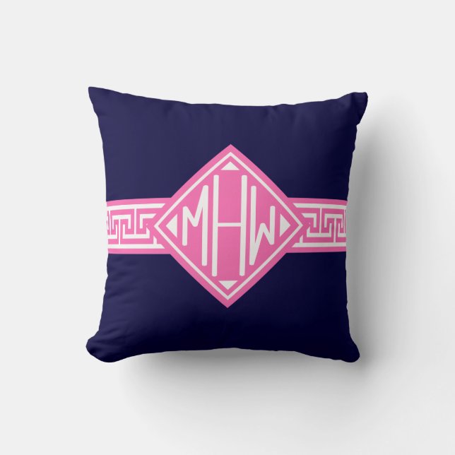 GK Frame #2 Diamond Shaped Monogram Cushion (Front)